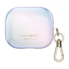 Kate Spade New York AirPods (3rd Generation) Case - Iridescent/Gold Foil Logo/Premium Gold Hardware