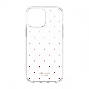 Kate Spade New York Protective Hardshell Case for iPhone 13 mini - Pin Dot Ombre/Pink/Clear