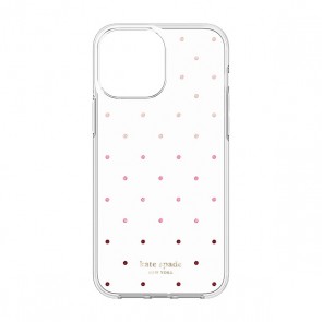 Kate Spade New York Protective Hardshell Case for iPhone 13 mini - Pin Dot Ombre/Pink/Clear