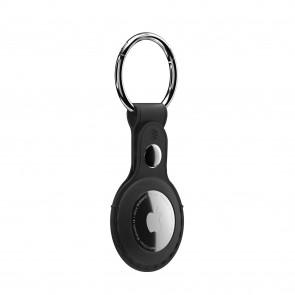 SwitchEasy AirTag Wrap Leather Keychain Black
