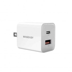 MagEasy Force 30W GaN Wall Charger 2-Port White