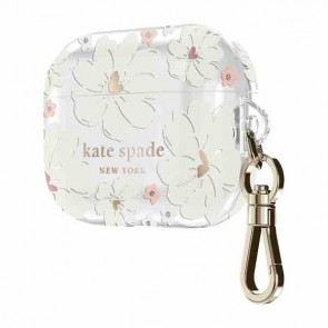 Kate Spade New York Protective AirPods Pro (2nd generation) - Classic Peony/Cream/Rose Gold Foil/Gold Foil/Gems