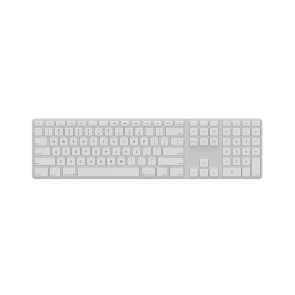Matias Backlit Wireless Aluminum Keyboard – Silver/White