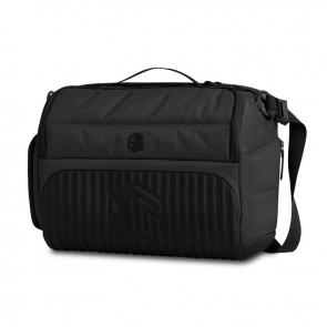 STM Dux 16L Premium Tech Messenger Bag - Carry On Travel Laptop Bag (Fits 15" Laptops) - Dual Format, Water Resistant & Luggage Passthrough - Black