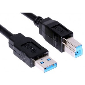 USB 3.0 A male to B male - 10 Feet - BLACK