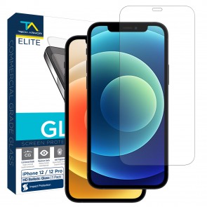 Tech Armor ELITE Ballistic Glass Screen Protector for Apple iPhone 12/12 Pro - [1-Pack]