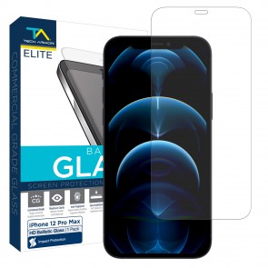 Tech Armor ELITE Ballistic Glass Screen Protector for Apple iPhone 12 Pro Max - [1-Pack]