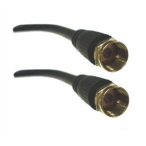 Professional Cable RG6 F Connector to F Connector - 12 Feet (BLACK
