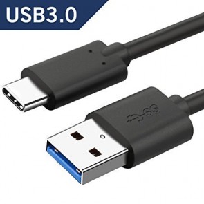 Professional Cable USB Type-C Male to USB "A" Male Black Color - 3 Feet