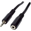 Professional Cable Aux Cable Extension M/F 3.5 mm Cable - Data Cable - Retail Packaging - 12 ft Black