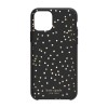 kate spade new york Protective Hardshell Case (1-PC Comold) for iPhone 11 Pro - Soft Touch Disco Dots Black/Gold/Crystal Gems/Pearls