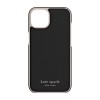 Kate Spade New York Wrap Case for iPhone 13 mini - Black/Pale Vellum Bumper/Pale Vellum Logo