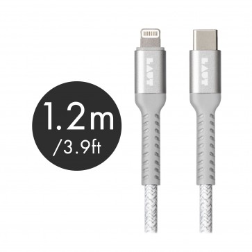 Laut LINK TOUGH MATTER USB C to Lightning Cable Grey 1.2m