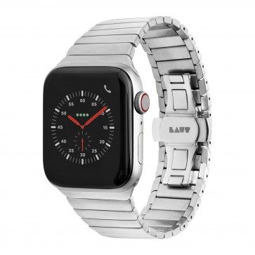 Laut LINKS Watch Strap for Apple Watch 1-6/SE 42/44mm Silver