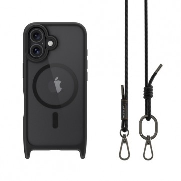 MagEasy Roam M+Strap Bumper Case iPhone 16 Black/Black