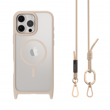 MagEasy Roam M+Strap Bumper Case iPhone 16 Pro Max Rosé/Beige
