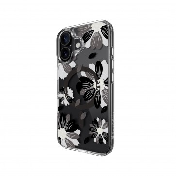SwitchEasy Style M Case iPhone 16 Black Flower