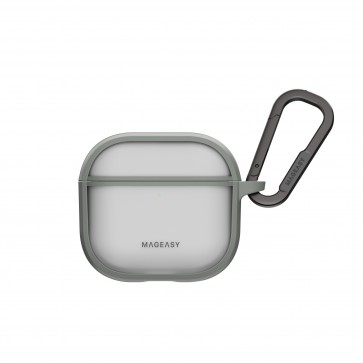 MagEasy Roam Shockproof Case AirPods 4 Translucent Gray