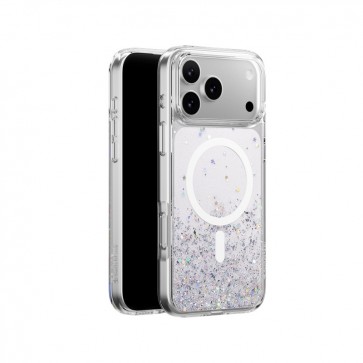 SwitchEasy Starfield M 3D Glitter Protective Case for iPhone 17 Pro Transparent/White Ring