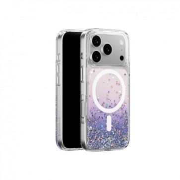 SwitchEasy Starfield M 3D Glitter Protective Case for iPhone 17 Pro Twilight/White Ring