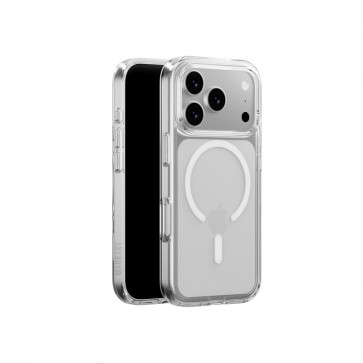 MagEasy Bright M Never Yellowing Protective Clear Case for iPhone 17 Pro Max Transparent/Whtie Ring