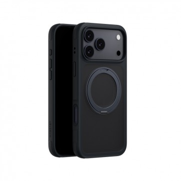 MagEasy MagStand 360 M Rotating Ring Protective Case for iPhone 17 Pro Max Midnight