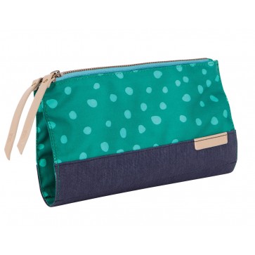 STM grace clutch teal dot/night sky