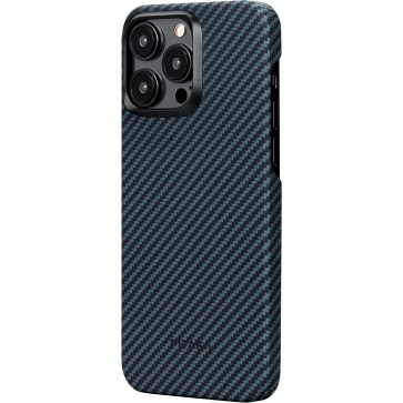 PITAKA MagEZ Case 4 (Black/Blue Twill) 1500D for iPhone 15 Pro