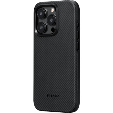 PITAKA MagEZ Case Pro 4 (Black/Grey Twill) 600D for iPhone 15 Pro