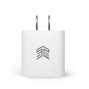 STM 20W USB-C Power Adapter (US Plug) - White