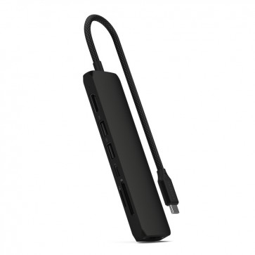 Satechi 7-in-1 USB-C Slim Multiport Adapter with Ethernet (Black)