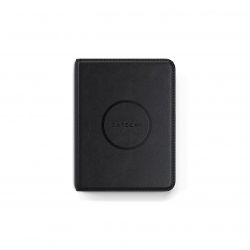 Satechi Vegan-Leather Passport Cover w/ Find My (Black)