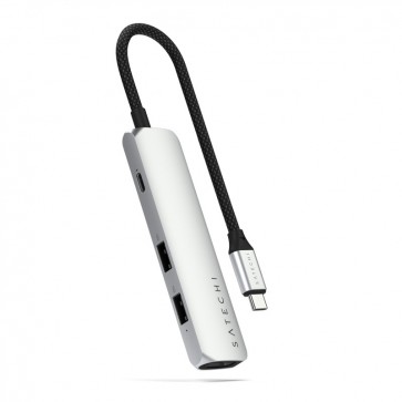 Satechi 4-in-1 USB-C Slim Multiport Adapter 4K (Silver)