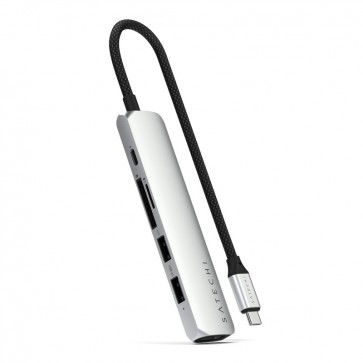 Satechi 6-in-1 USB-C Slim Multiport Adapter (Silver)