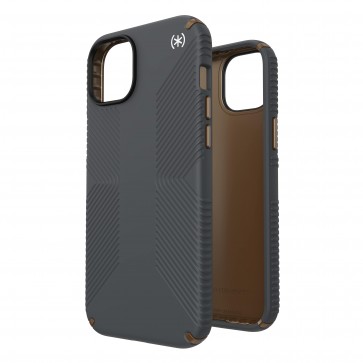 Speck iPhone 15 Plus PRESIDIO2 GRIP CHARCOAL GREY/ COOL BRONZE / WHITE