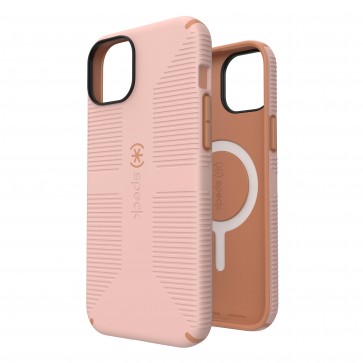 Speck iPhone 15 Plus PRESIDIO CLEAR GRIP BEIGE CREAM / DRIED APRICOT