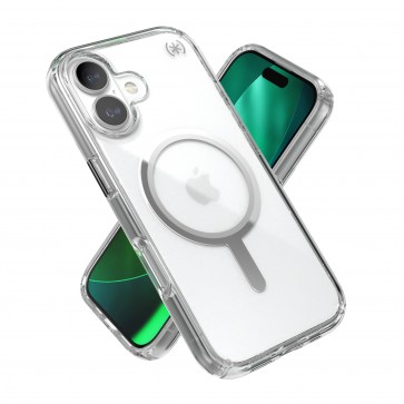 Speck iPhone 17 PRESIDIO PERFECT CLEAR +MS CLEAR/CLEAR/SILVER