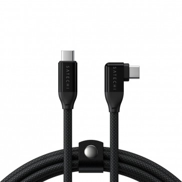 Satechi Right Angle USB-C Data & Charge Cable - Black