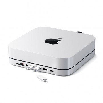 SATECHI Aluminum Stand Hub for Mac Mini Silver