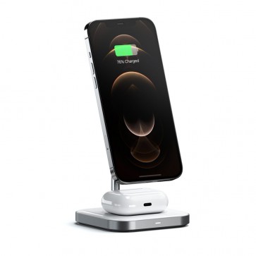 Satechi 2 in 1 Magnetic Wireless Charging Stand - Space Gray