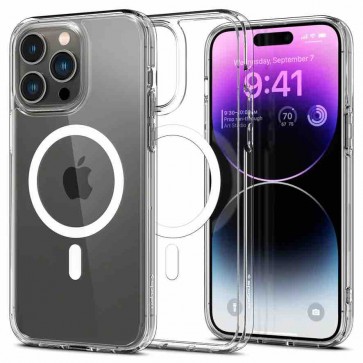 Spigen iPhone 14 Pro Max Crystal Hybrid MagFit Case White