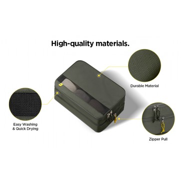 Spigen Universal Travel Packing Cubes | 2 Small Size packing Cubes (Hunter Green) 