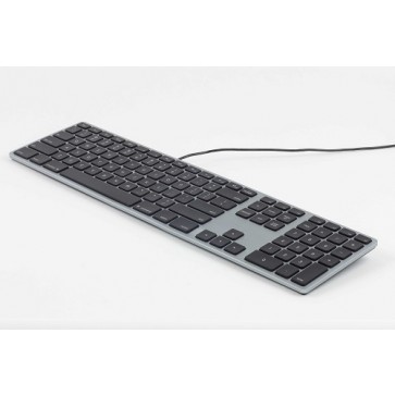 Matias RGB Backlit Wired Aluminum Keyboard for Mac - Space Gray