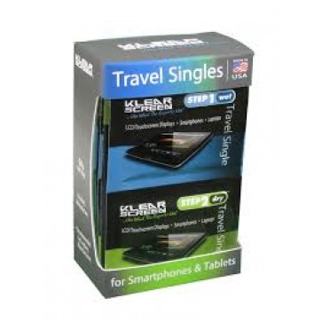 Klear Screen Travel Singles Kit ( Step 1 Wet / Step 2 Dry ) 12-Pack