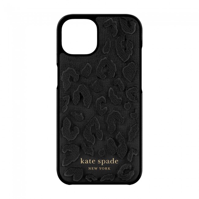 nuTCS: Old Friends New Products - Kate Spade New York Wrap Case for iPhone  13 mini - Leopard Flocked Black/Gold Sticker Logo