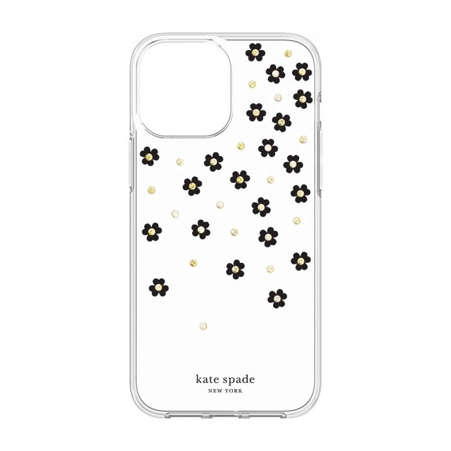 nuTCS: Old Friends New Products - Kate Spade New York Protective Hardshell  Case for iPhone 13 - Scattered Flowers Black/White/Gold Gems/Clear/White  Bumper