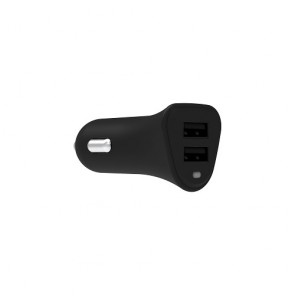 Griffin PowerJolt Dual Universal USB-A 12W Car Charger - Black