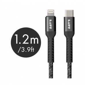 Laut LINK TOUGH MATTER USB C to Lightning Cable Black 1.2m
