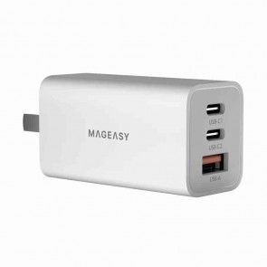 MagEasy Force 65W GaN Wall Charger 3-Port White