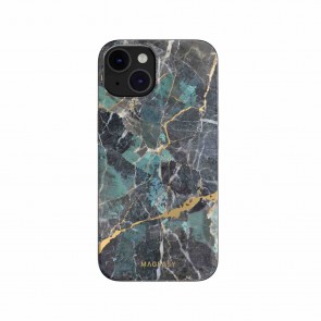 MagEasy Marble For iPhone 14 Emerald Blue